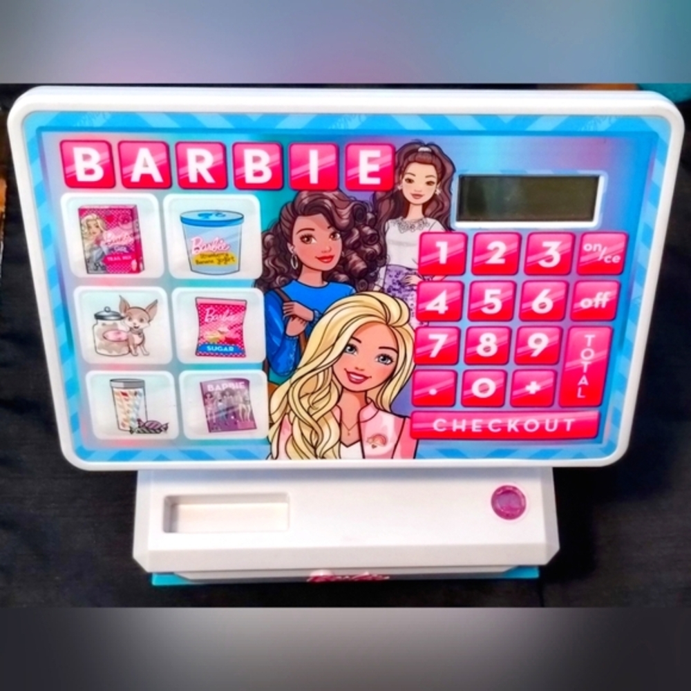 Barbie Deluxe Interactive Cash Register Working Cond. No Accessories Included